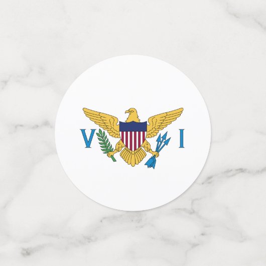 Vlag Amerikaanse Maagdeneilanden Confetti (Kleine voorkant)