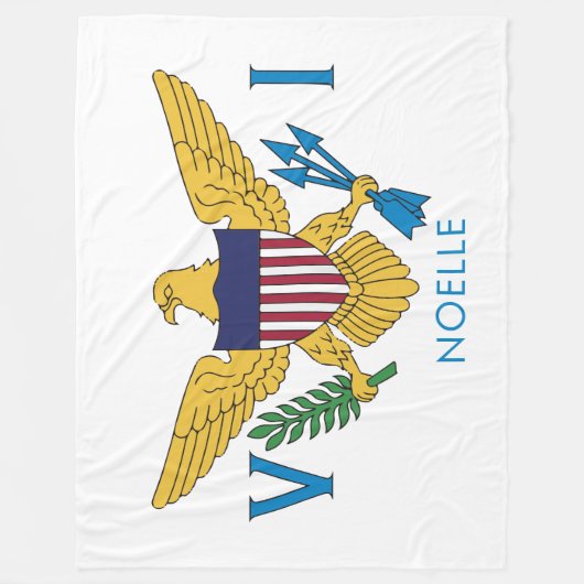 Vlag Amerikaanse Maagdeneilanden Fleece Deken (Voorkant)