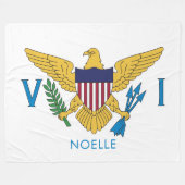 Vlag Amerikaanse Maagdeneilanden Fleece Deken (Voorkant (Horizontaal))