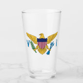 Vlag Amerikaanse Maagdeneilanden Glas (Voorkant)