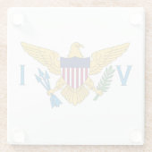Vlag Amerikaanse Maagdeneilanden Glazen Onderzetter (Achterkant)