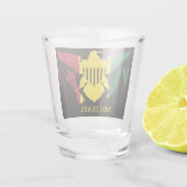 Vlag Amerikaanse Maagdeneilanden | Groen Geel Rood Shot Glas (Achterkant)