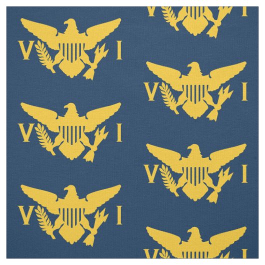 Vlag Amerikaanse Maagdeneilanden (groot) marinebla Stof (Swatch)