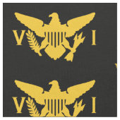 Vlag Amerikaanse Maagdeneilanden (groot) zwart & g Stof (Close Up)