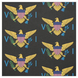 Vlag Amerikaanse Maagdeneilanden (groot) zwart Stof
