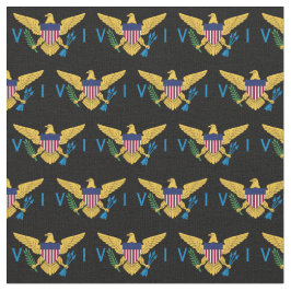 Vlag Amerikaanse Maagdeneilanden (klein) zwart Stof