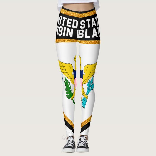 vlag Amerikaanse Maagdeneilanden Leggings (Voorkant)