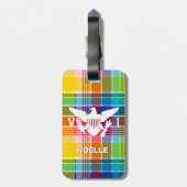 Vlag Amerikaanse Maagdeneilanden, Madras Bagagelabel (Achterkant verticaal)