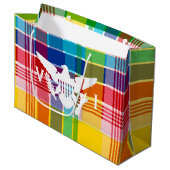 Vlag Amerikaanse Maagdeneilanden, Madras Groot Cadeauzakje (Voorkant Gekanteld)