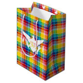 Vlag Amerikaanse Maagdeneilanden, Madras Medium Cadeauzakje (Voorkant Gekanteld)