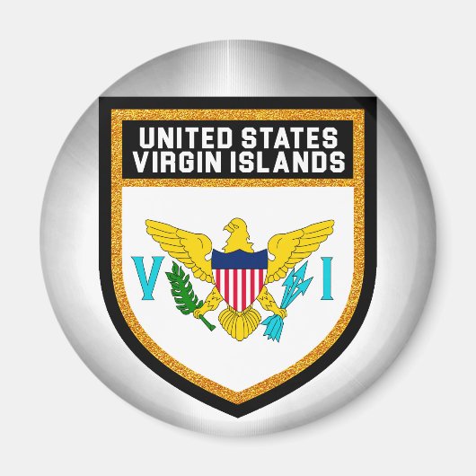 Vlag Amerikaanse Maagdeneilanden Magneet (Voorkant)