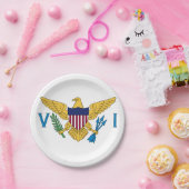 Vlag Amerikaanse Maagdeneilanden Papieren Bordje (Feest)