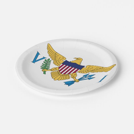 Vlag Amerikaanse Maagdeneilanden Papieren Bordje (Gekanteld)