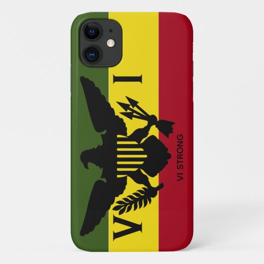 Vlag Amerikaanse Maagdeneilanden, Rasta-Groen, Gee Case-Mate iPhone Case (Achterkant)