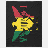 Vlag Amerikaanse Maagdeneilanden, Rasta Red, geel, Fleece Deken (Voorkant)