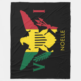 Vlag Amerikaanse Maagdeneilanden, Rasta Red, geel, Fleece Deken