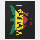 Vlag Amerikaanse Maagdeneilanden, Rasta Red, geel, Fleece Deken (Voorkant)