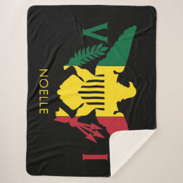 Vlag Amerikaanse Maagdeneilanden, Rasta Red, geel, Sherpa Deken