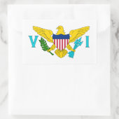 Vlag Amerikaanse Maagdeneilanden Rechthoekige Sticker (Tas)