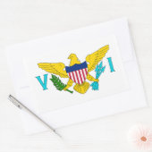 Vlag Amerikaanse Maagdeneilanden Rechthoekige Sticker (Envelop)