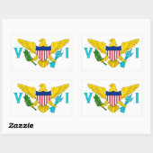 Vlag Amerikaanse Maagdeneilanden Rechthoekige Sticker (Vel)