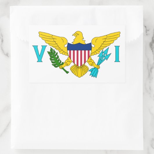 Vlag Amerikaanse Maagdeneilanden Rechthoekige Sticker (Tas)
