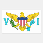 Vlag Amerikaanse Maagdeneilanden Rechthoekige Sticker (Voorkant)