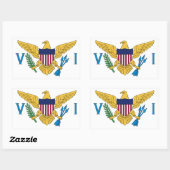 Vlag Amerikaanse Maagdeneilanden Rechthoekige Sticker (Vel)