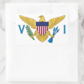 Vlag Amerikaanse Maagdeneilanden Rechthoekige Sticker (Tas)