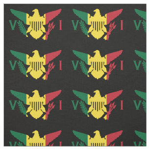 Vlag Amerikaanse Maagdeneilanden  Red Yellow Green Stof