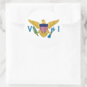 Vlag Amerikaanse Maagdeneilanden Ronde Sticker (Tas)