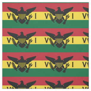 Vlag Amerikaanse Maagdeneilanden  Rood, geel, groe Stof