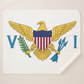 Vlag Amerikaanse Maagdeneilanden Sherpa Deken (Voorkant (horizontaal))