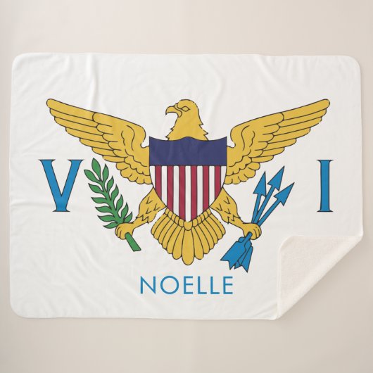 Vlag Amerikaanse Maagdeneilanden Sherpa Deken (Voorkant (horizontaal))