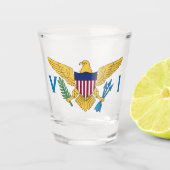 Vlag Amerikaanse Maagdeneilanden Shot Glas (Voorkant)