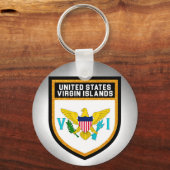 Vlag Amerikaanse Maagdeneilanden Sleutelhanger (Voorkant)