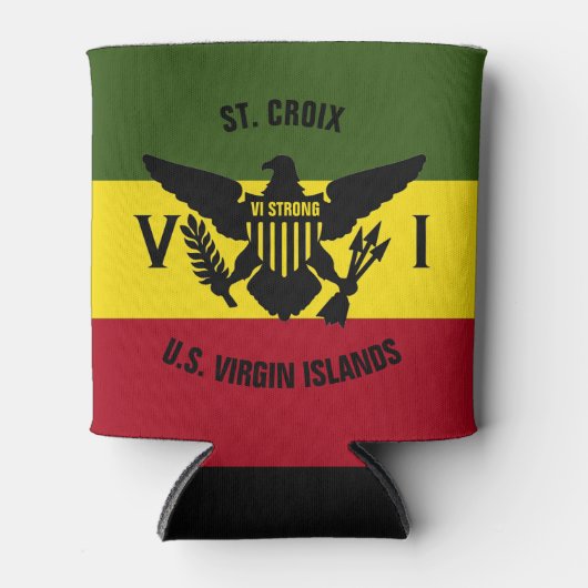 Vlag Amerikaanse Maagdeneilanden, St. Croix Red Ye Blikjeskoeler (Voorkant)