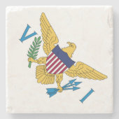 Vlag Amerikaanse Maagdeneilanden Stenen Onderzetter (Voorkant)