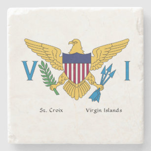 Vlag Amerikaanse Maagdeneilanden Stenen Onderzetter