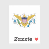 Vlag Amerikaanse Maagdeneilanden Sticker (Vel)