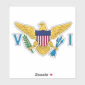 Vlag Amerikaanse Maagdeneilanden Sticker (Vel)