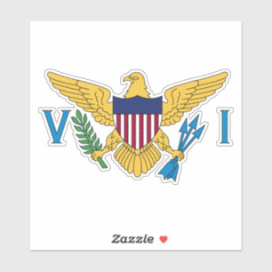 Vlag Amerikaanse Maagdeneilanden Sticker