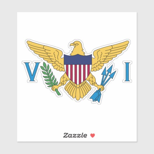 Vlag Amerikaanse Maagdeneilanden Sticker (Vel)