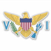Vlag Amerikaanse Maagdeneilanden Sticker (Voorkant)
