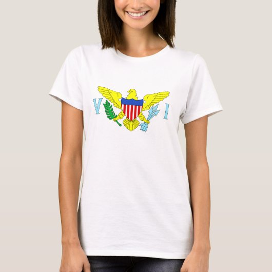 Vlag Amerikaanse Maagdeneilanden T-shirt (Voorkant)