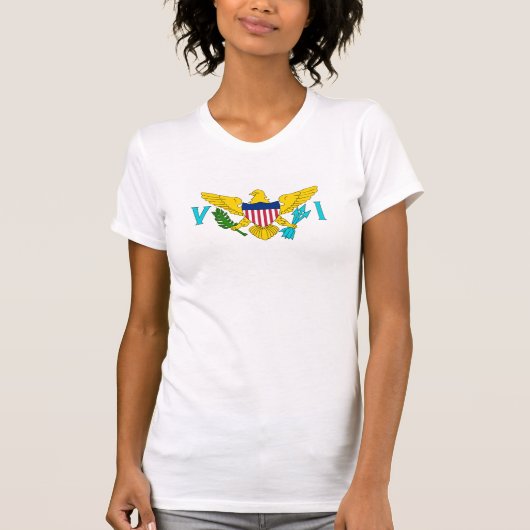 Vlag Amerikaanse Maagdeneilanden T-shirt (Voorkant)