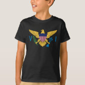 Vlag Amerikaanse Maagdeneilanden T-shirt (Voorkant)