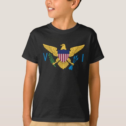 Vlag Amerikaanse Maagdeneilanden T-shirt (Voorkant)