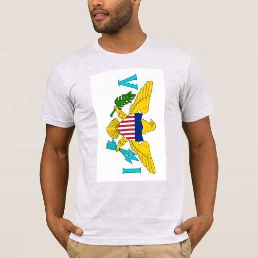 Vlag Amerikaanse Maagdeneilanden T-shirt (Voorkant)