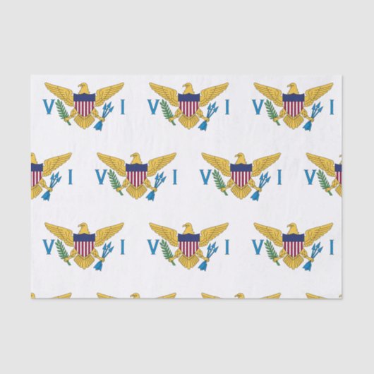 Vlag Amerikaanse Maagdeneilanden Tissuepapier (Voorkant)